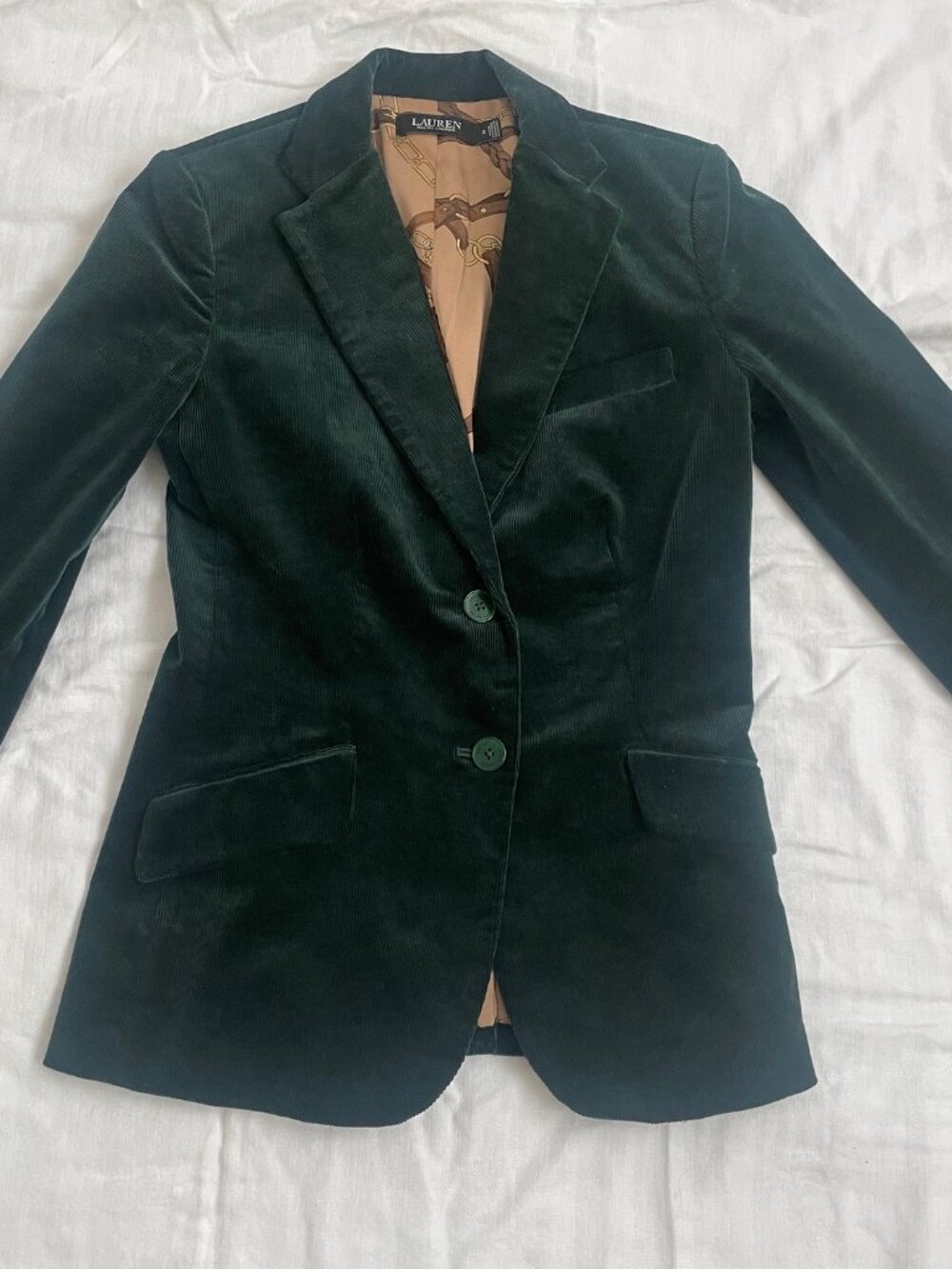 Dark Green corduroy jacket Lauren by Ralph Lauren - Picture 3 of 7